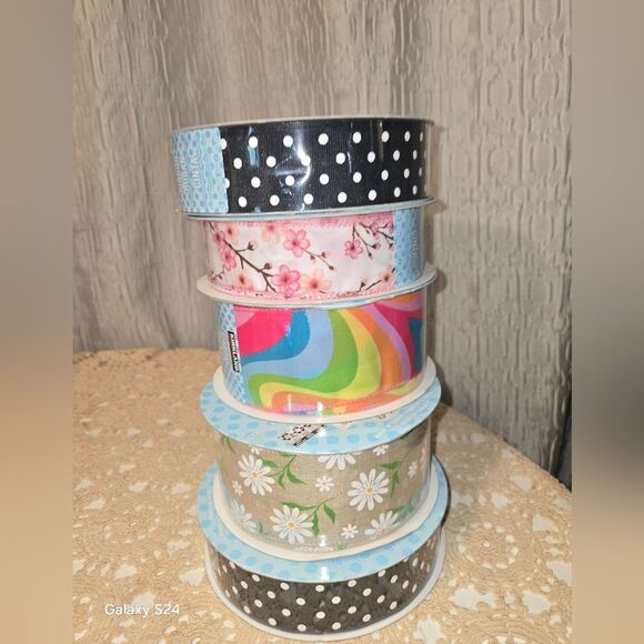 5 Pack Kirkland Wire Edged Pattern Ribbon 50 yrd x 1.5 new - Picture 7 of 8